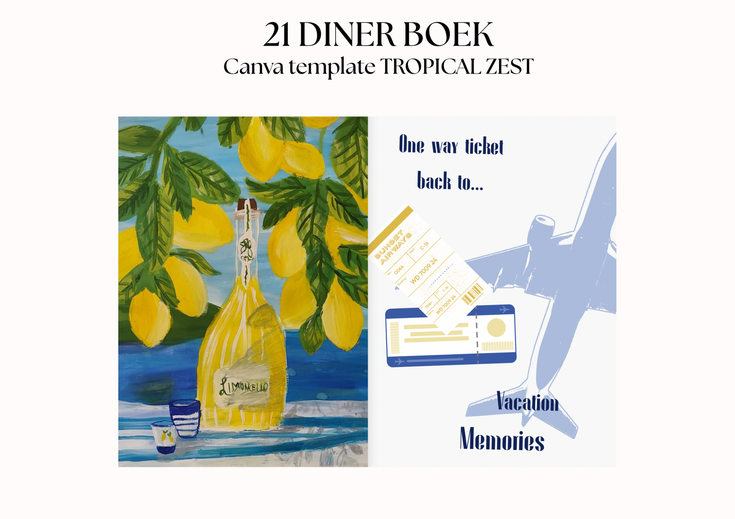 21 Diner Boek Template 'Tropical Zest'