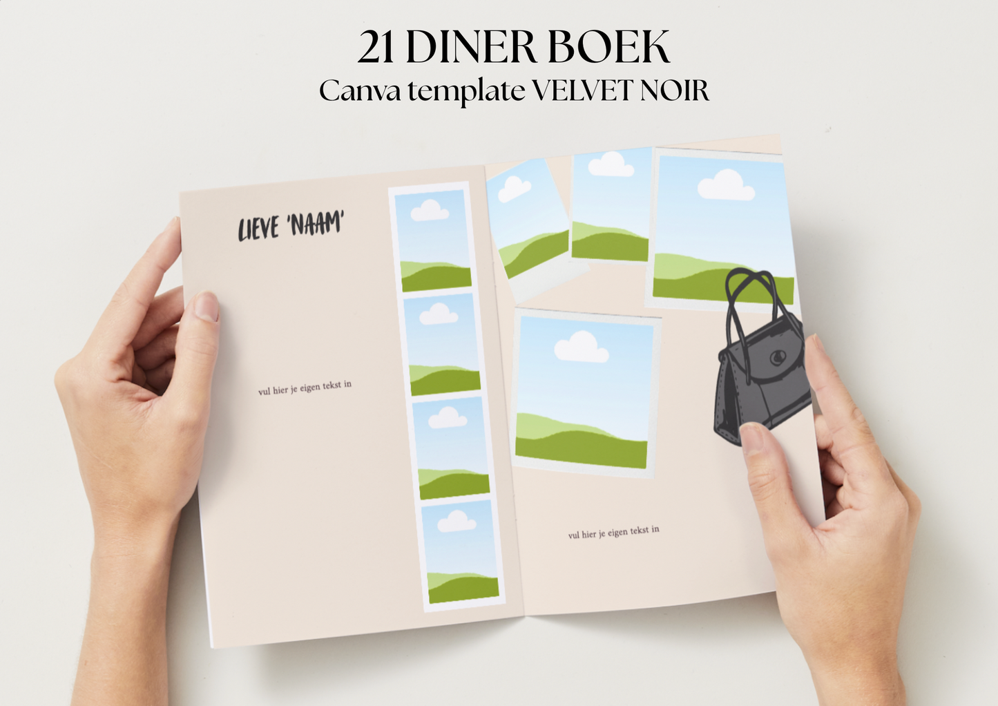 21 Diner Boek Template 'Velvet Noir'