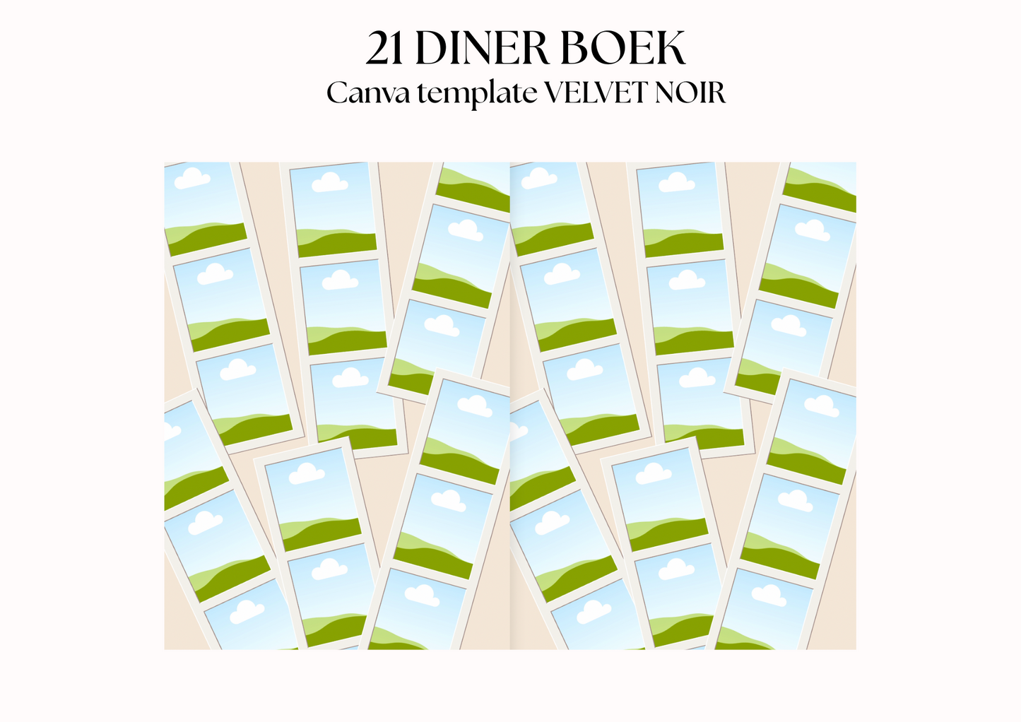 21 Diner Boek Template 'Velvet Noir'