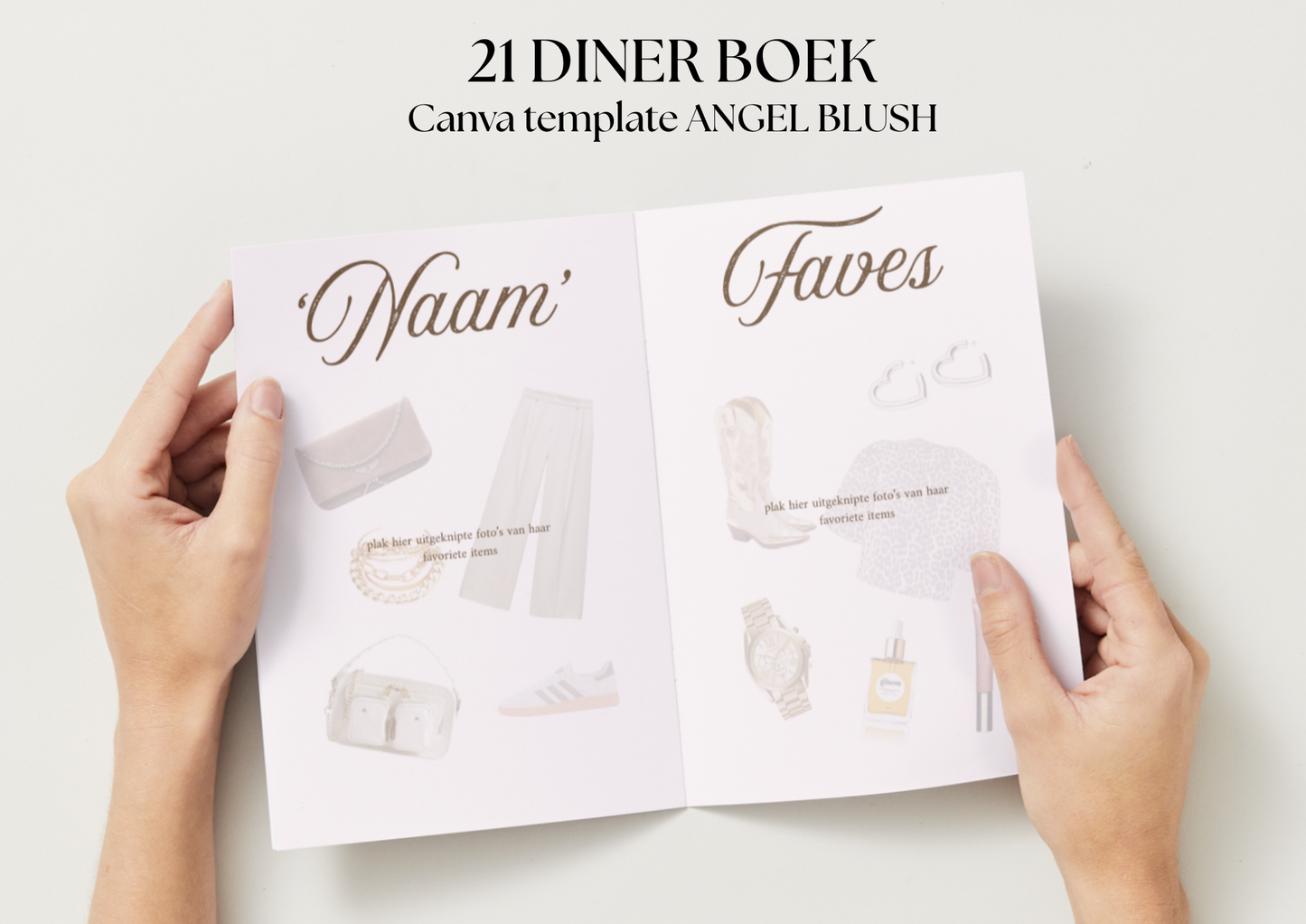 21 Diner Boek Template 'Angel Blush'