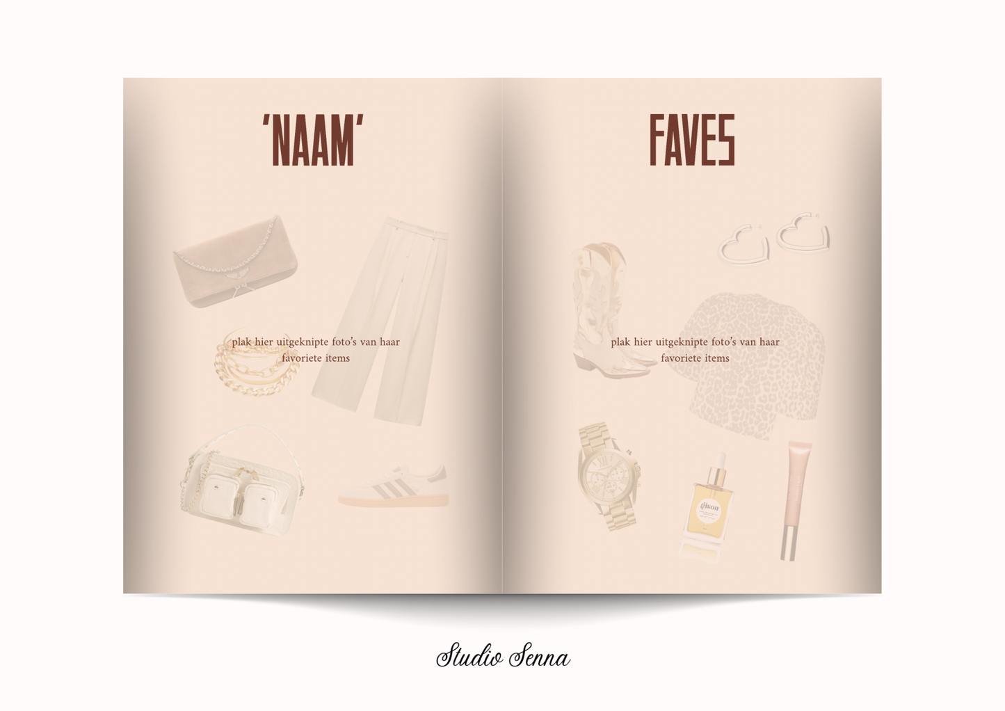 21 Diner boek Template 'Cozy Couture'