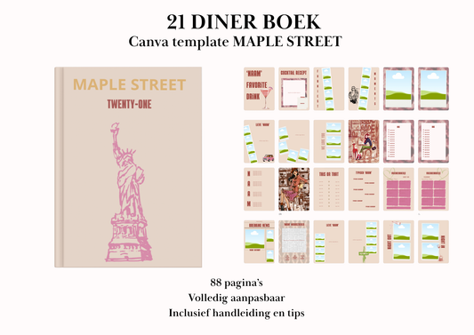 21 Diner boek Template 'Maple Street'