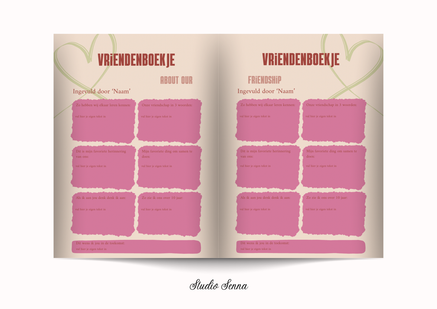 21 Diner boek Template 'Maple Street'