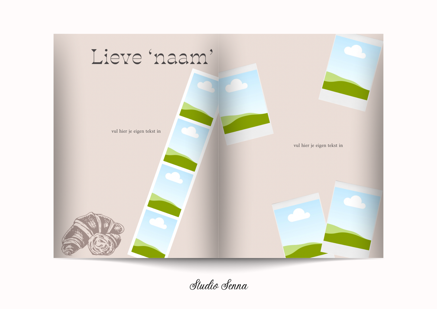 21 Diner boek Template 'Paris Frost'