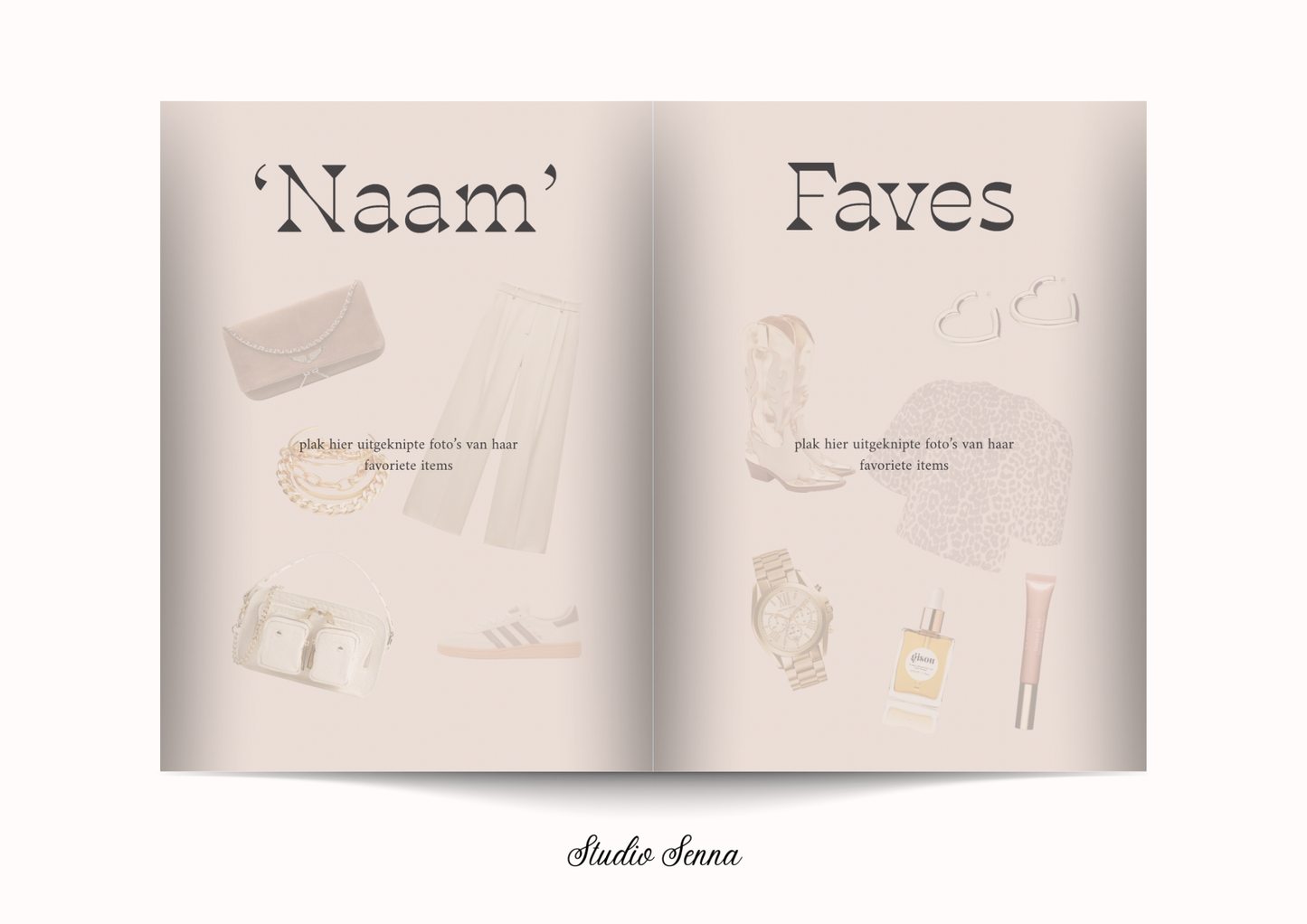 21 Diner boek Template 'Paris Frost'