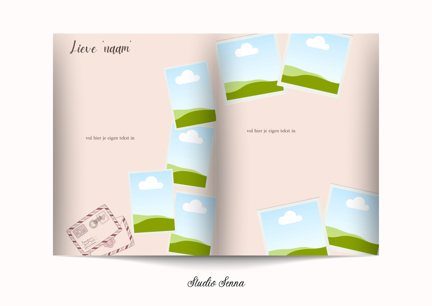 21 Diner boek Template 'Blush Bear'