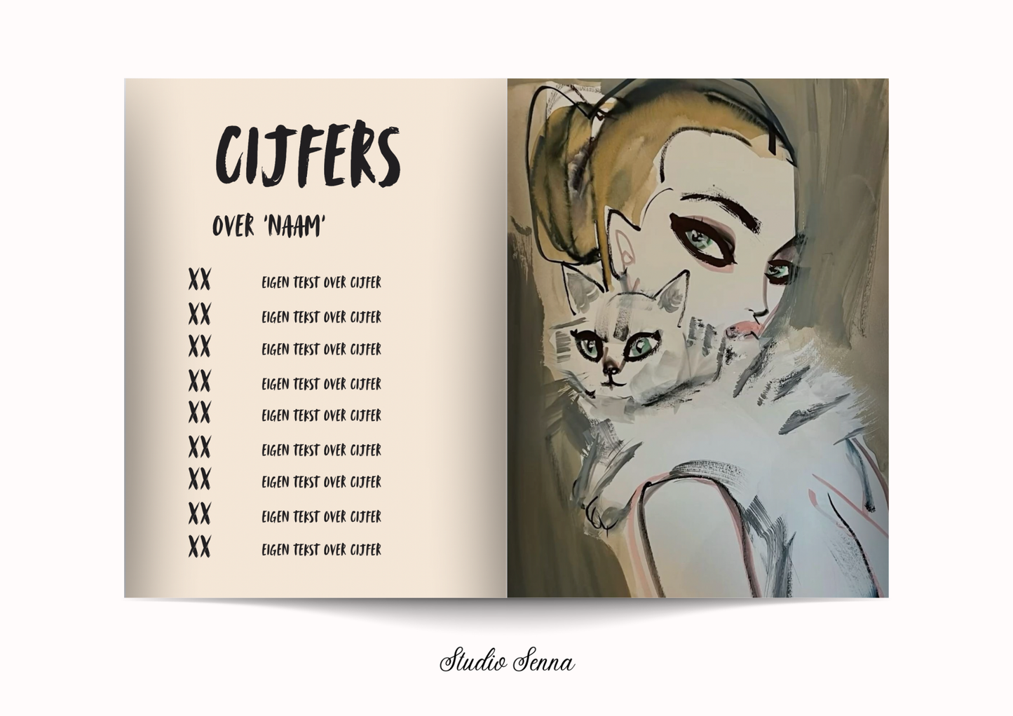 21 Diner Boek Template 'Velvet Noir'