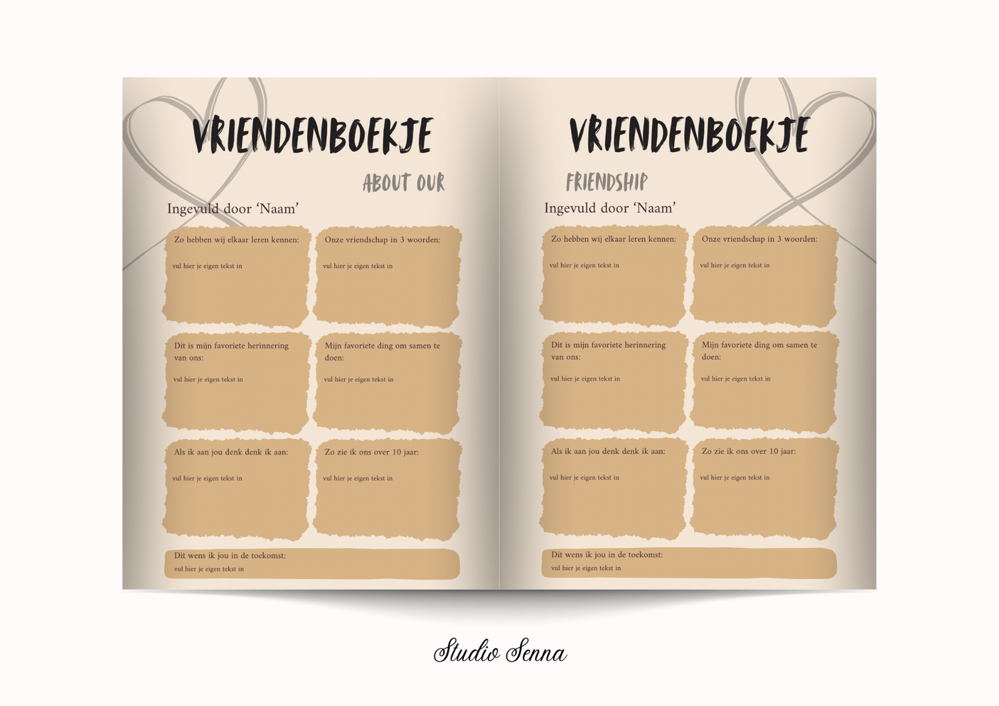 21 Diner Boek Template 'Velvet Noir'