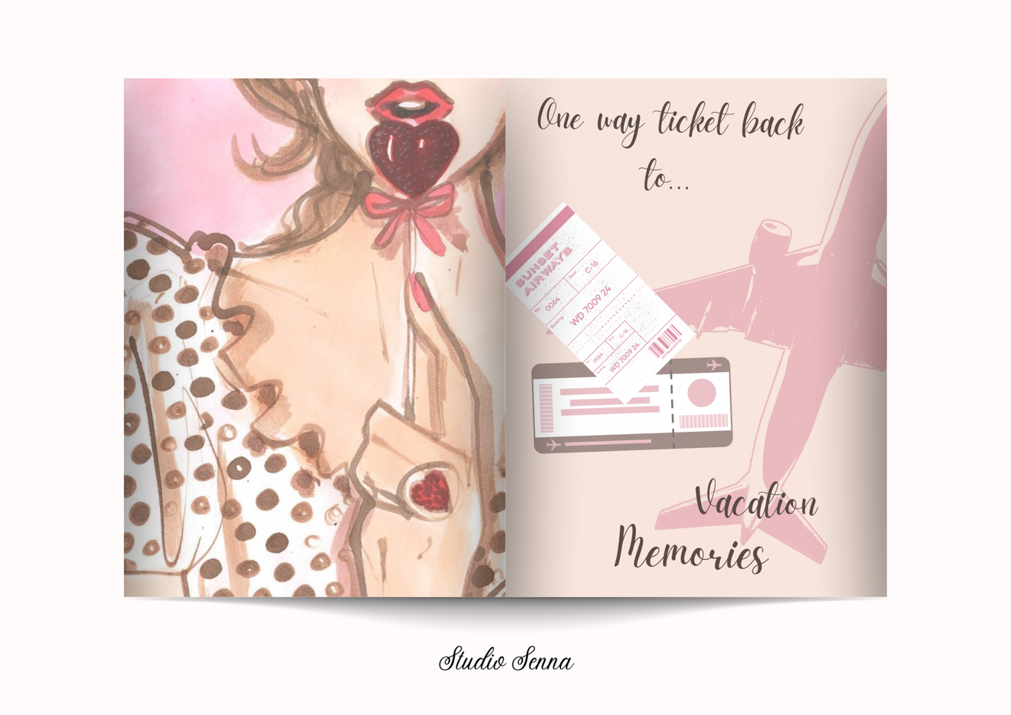 21 Diner boek Template 'Blush Bear'