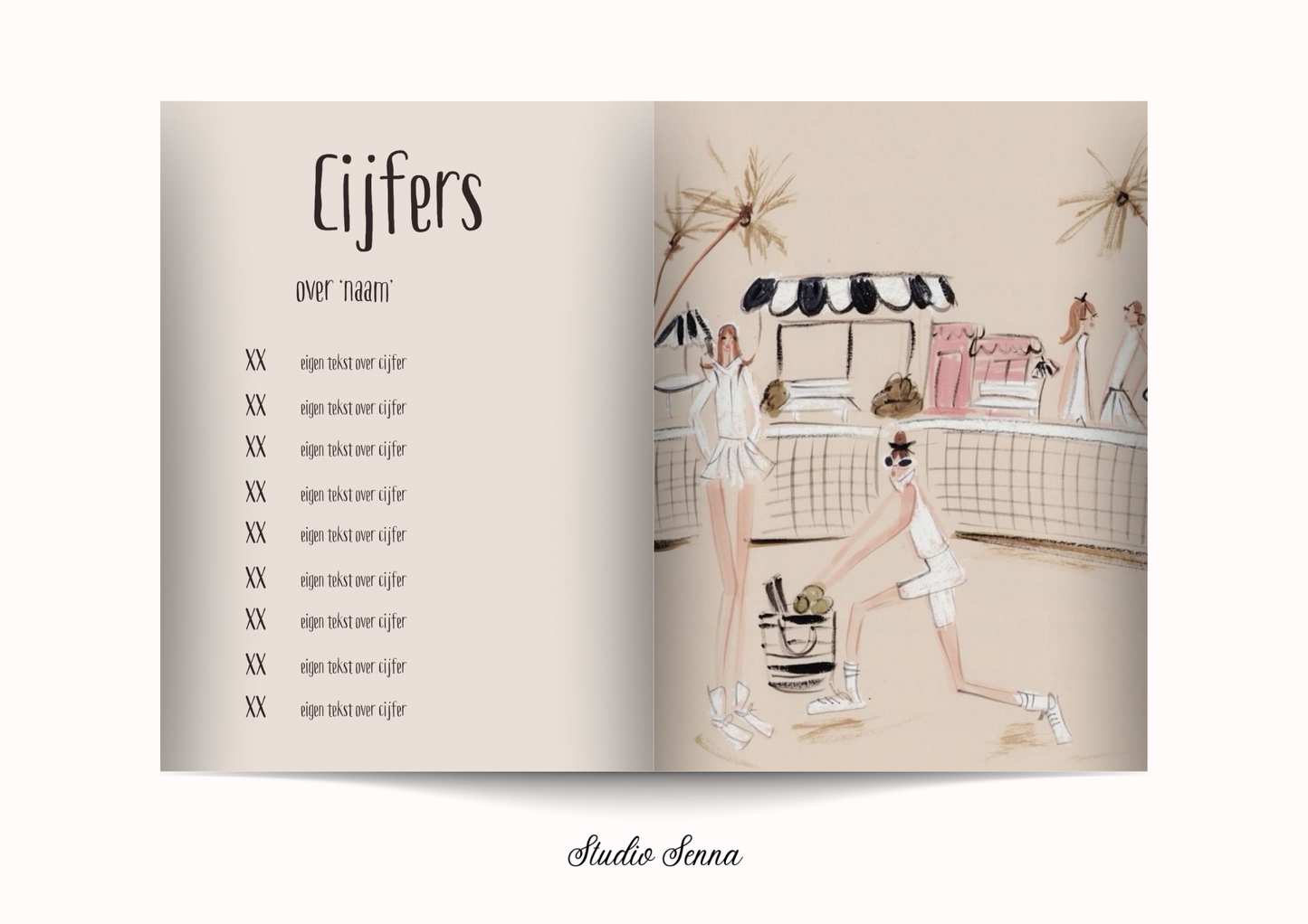 21 Diner Boek Template 'Nomad Drift'