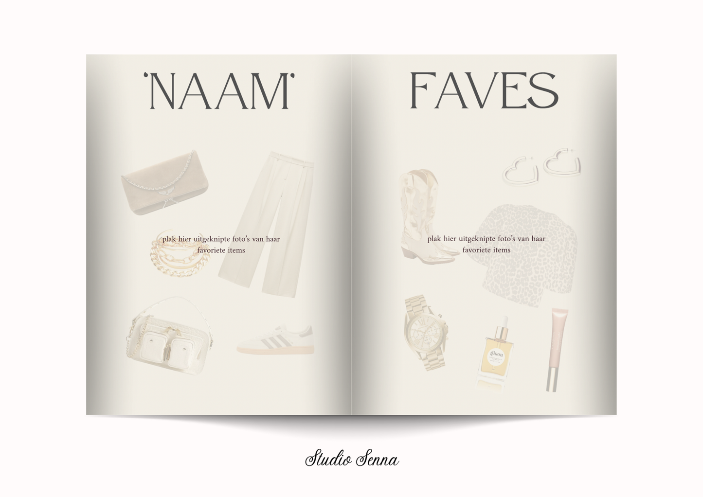 21 Diner Boek Template 'Soft Ash'