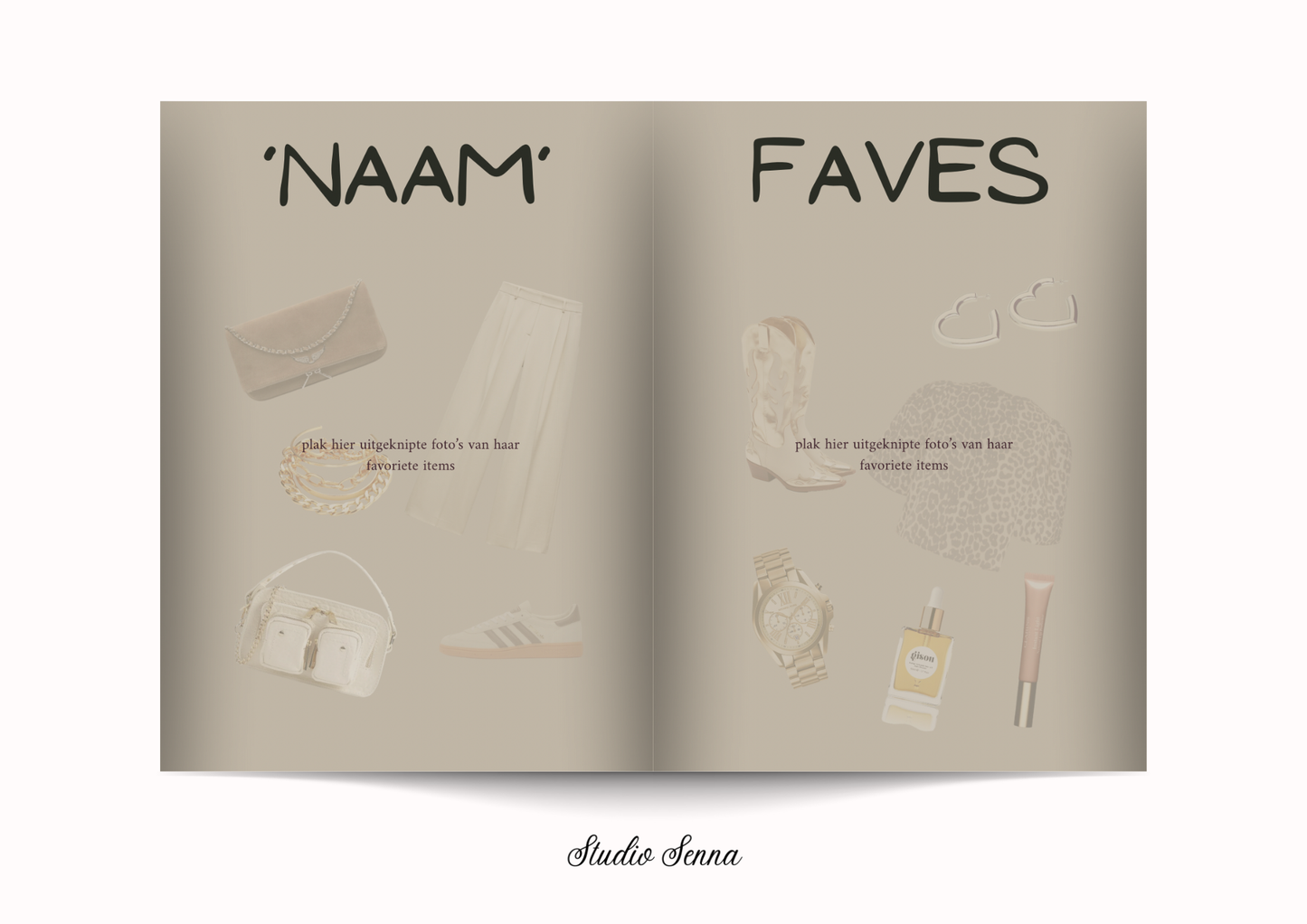 21 Diner Boek Template 'Safari Flame'