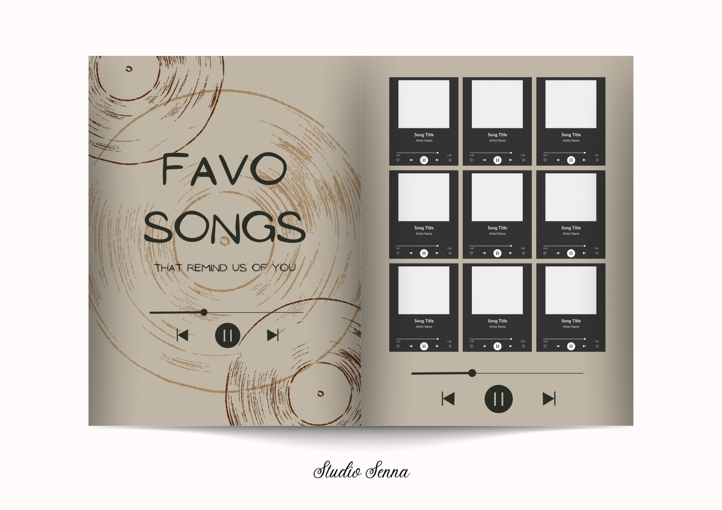 21 Diner Boek Template 'Safari Flame'