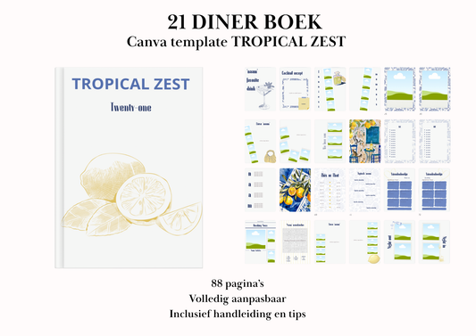 21 Diner Boek Template 'Tropical Zest'